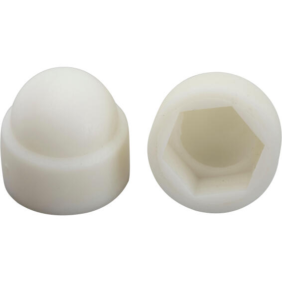 Plastic hexagon cap nuts 6mm 4pc standers