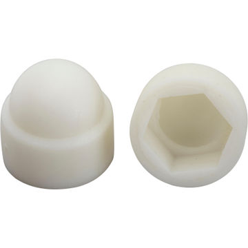 Plastic hexagon cap nuts 6mm 4pc standers