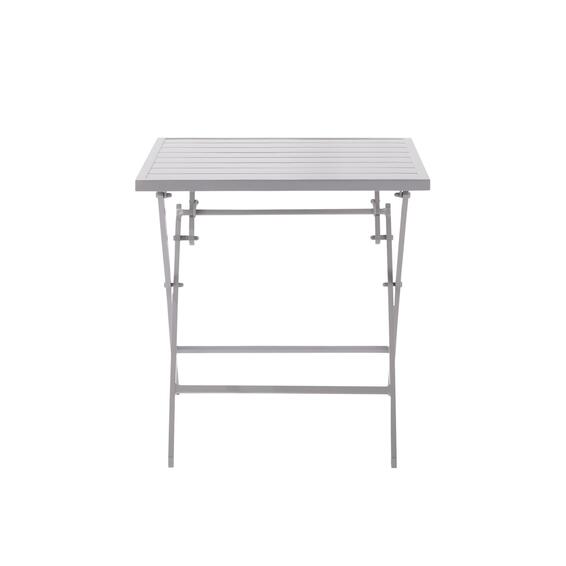 Naterial Xara II Origami Aluminium Patio Table Grey L71cmxW71cmxH74cm (Excludes Chairs)