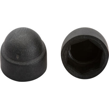 Dome nuts black plastic 6mm 4pc standers