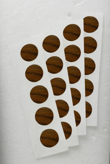 Adhesive screw covers dark oak 100pc standers