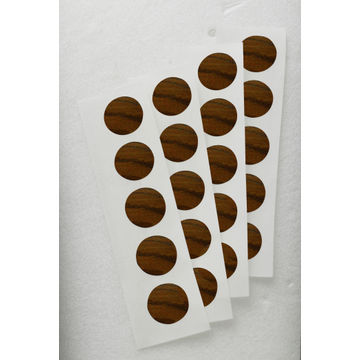 Adhesive screw covers dark oak 100pc standers
