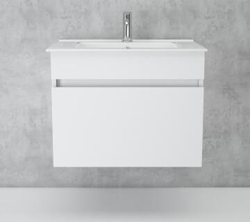 Bathroom Cabinet and Basin Wall Mounted Pure White (One Drawer) W60CMXD47CMXH46CM