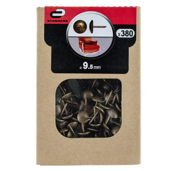 Upholstery nails bronze 9.5mm 380pc box standers