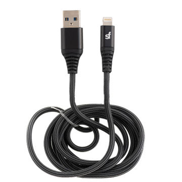 CABLE TOUGH LIGHTNING 1.5M BLACK