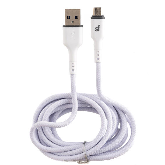 CABLE 2.4A MICRO USB 2M WHITE