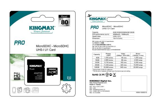 SD CARD KINGMAX 32GB MICRO