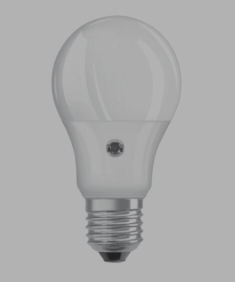 led light bulb 6.5w E27 cool white day/night sensor