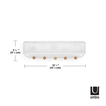 Umbra estique organizer 5 hooks white