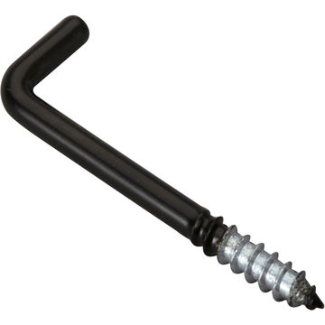 Cup hooks square black powder coated 4.5x60mm 4pc standers