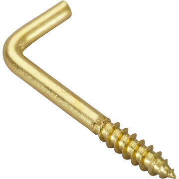 Cup hooks square brass plated 3.5x40mm 8pc standers