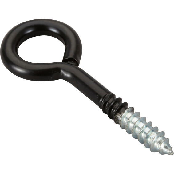 Eye screws black powder coated 6.0x50mm 2pc standers