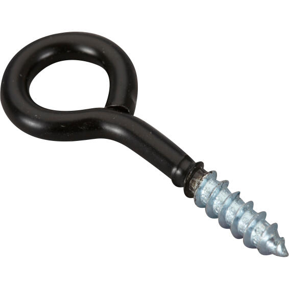 Eye screws black powder coated 4.0x30mm 6pc standers