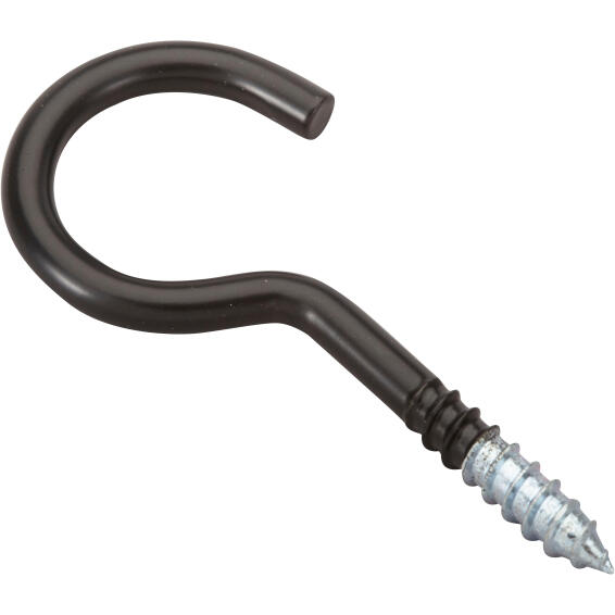 Cup hooks black powder coated 5.0x40mm 4pc standers