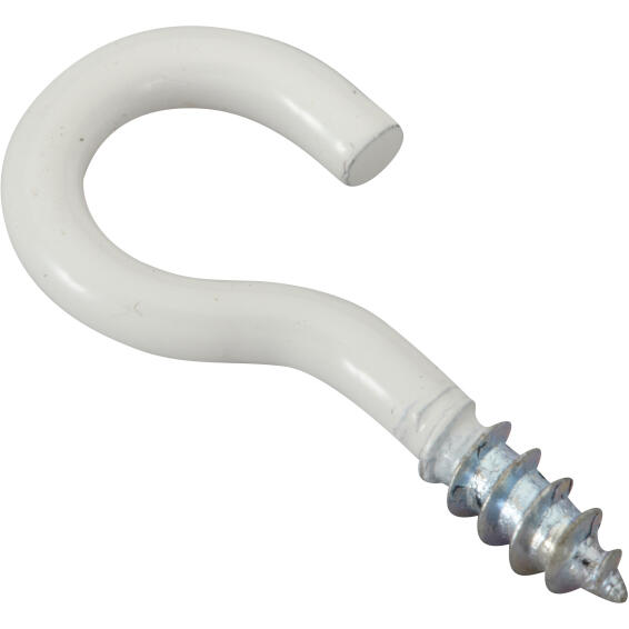 Cup hooks white powder coated 3.0x16mm 15pc standers