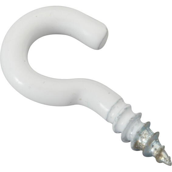 Cup hooks white powder coated 2.5x20mm 20pc standers