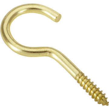 Cup hooks brass plated 4.5x35mm 4pc standers