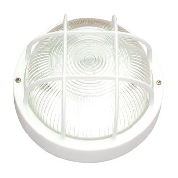 Round Bulkhead Lamp E27 Max60W Plastic White