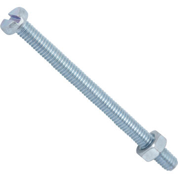 Machine screws and nuts slotted cheese head zinc plated 4.0x60mm 10pc standers