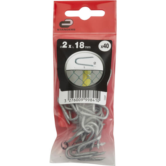 Fencing staples 2.0x18mm 40pc standers