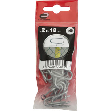 Fencing staples 2.0x18mm 40pc standers