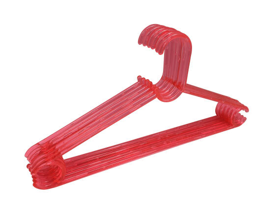 6pc Hanger Plastic Red