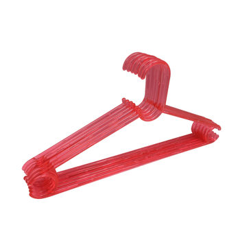 6pc Hanger Plastic Red