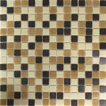 Mosaic Tile Glass Beige Mix L32.7cm x W32.7cm (per sheet)