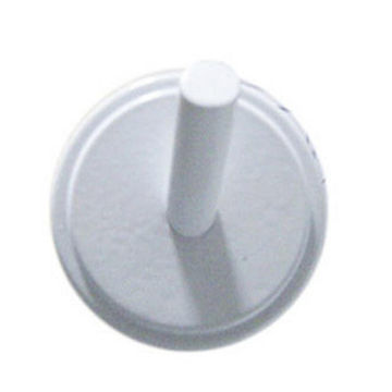 Coat Hook White Zinc Alloy With Round Base
