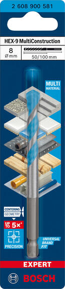 HEX-9 Multi Construction 8 x 50 x 100 mm
