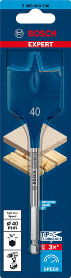 Hexagon Self Cut Speed spade bit 40 x 152 mm