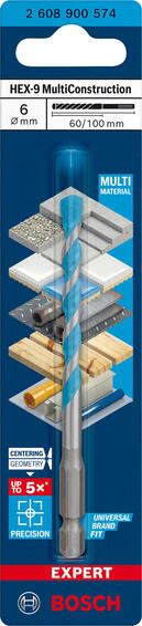 HEX-9 Multi Construction 6 x 60 x 100 mm