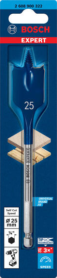 Hexagon Self Cut Speed spade bit 25 x 152 mm