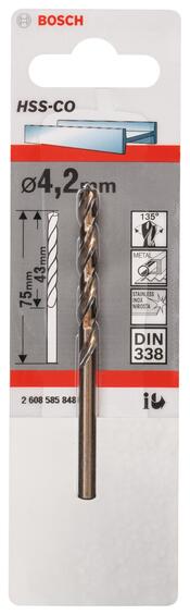 HSS-CO DIN 338 4,2 X 43 X 75 MM