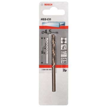 HSS-CO DIN 338 4,5 X 47 X 80 MM