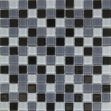 Mosaic Glass Tile ARTENS Shaker Grey 30x30cm