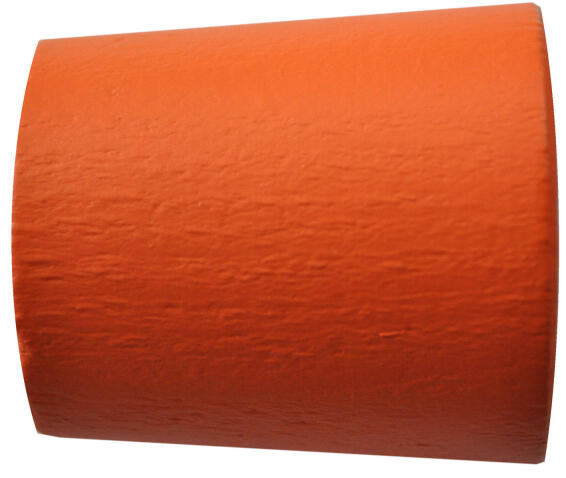 Inspire curtain rod finial  28mm diam pellet magnet cone orange