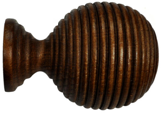 Inspire curtain rod finial  35mm diam ball screw dark oak
