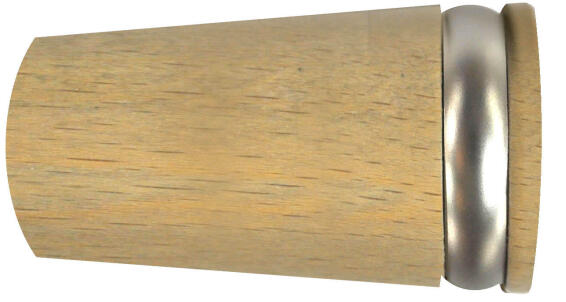 Inspire curtain rod finial  28mm diam light oak