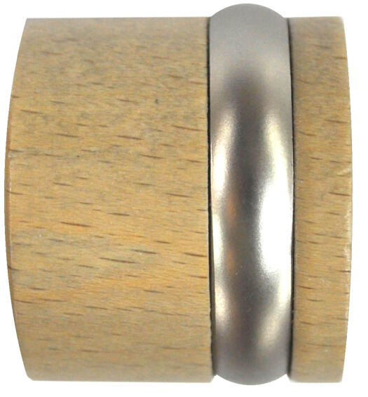 Inspire curtain rod fanial end caps  28mm diameter light oak