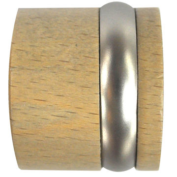 Inspire curtain rod fanial end caps  28mm diameter light oak