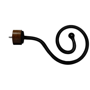 Inspire curtain screw iron finial d43 dark oak