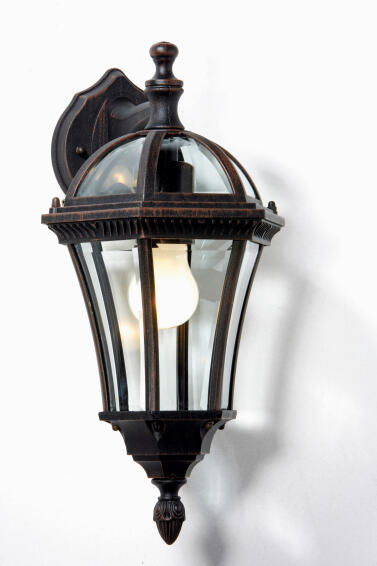 Inspire aluminium rustic down facing outdoor wall lamp e27 100w 