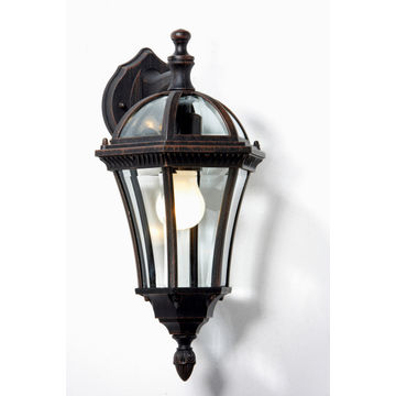 Inspire aluminium rustic down facing outdoor wall lamp e27 100w 