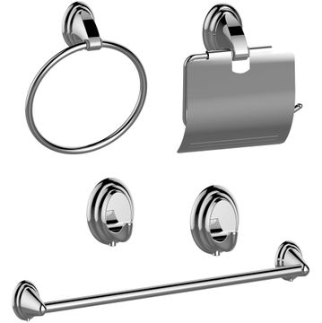 Fresh Wall Hanging Accessories Kit 5 Piece Chrome 