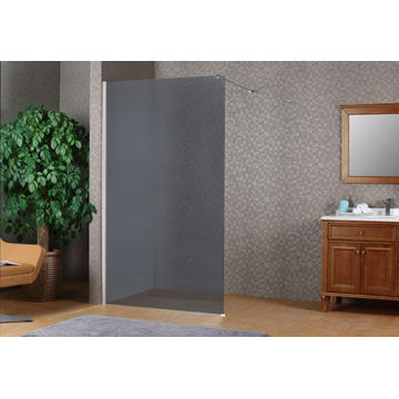 Sensea Remix Shower screen and Arm Silver with smoked glass W90cmxH200cm