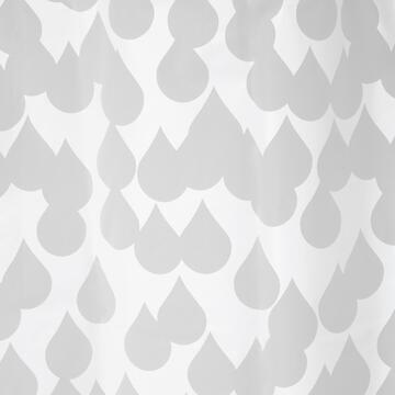 Sensea Easy Shower Curtain Drops In White-Transparent W180cmxH200cm