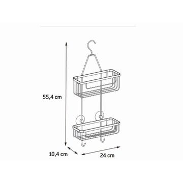 Sensea Essential Two Tier Shower Caddy With Hooks 