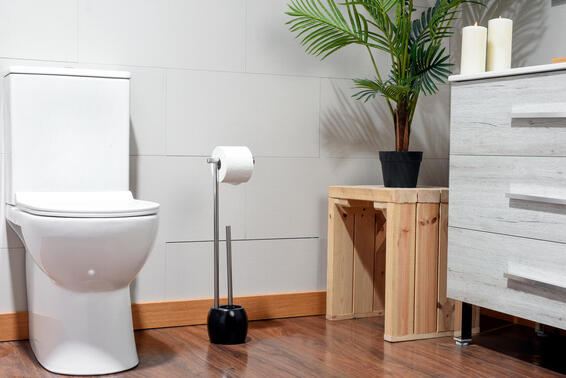 Sensea rondo toilet brush and paper holder black