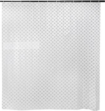 Sensea Easy Shower Curtain White With Transparent Dots And Easy Pocket W180cmxH200cm
